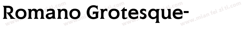 Romano Grotesque字体转换